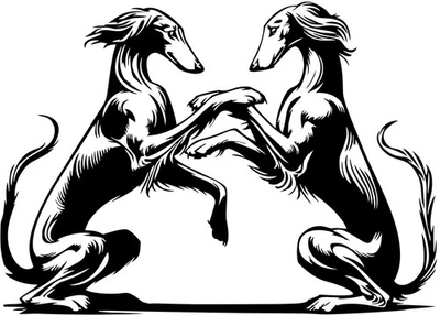 SALUKI Windhund Aufkleber - Saluki Autoaufkleber -Kontur - sticker #12 - Bild 1 von 3