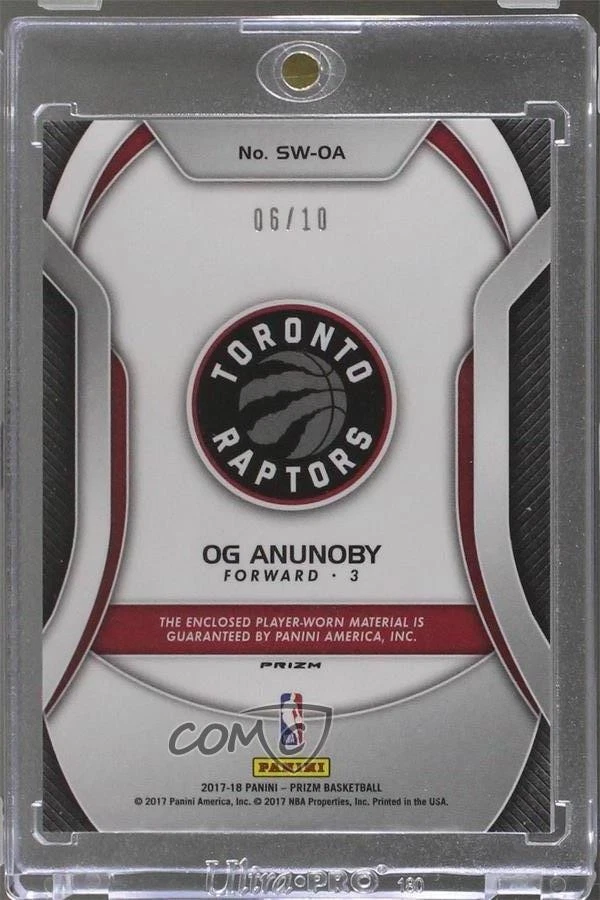2017 Panini Prizm Sensational Swatches Starburst /10 OG Anunoby #SW-OA Rookie RC - Image 2 of 2