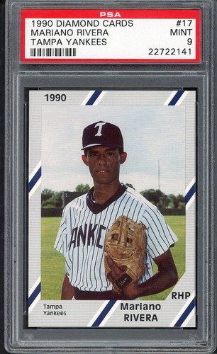 1990 DIAMOND CARDS # 17 MARIANO RIVERA YANKEES PSA 9 MINT 563509 (KYCARDS)