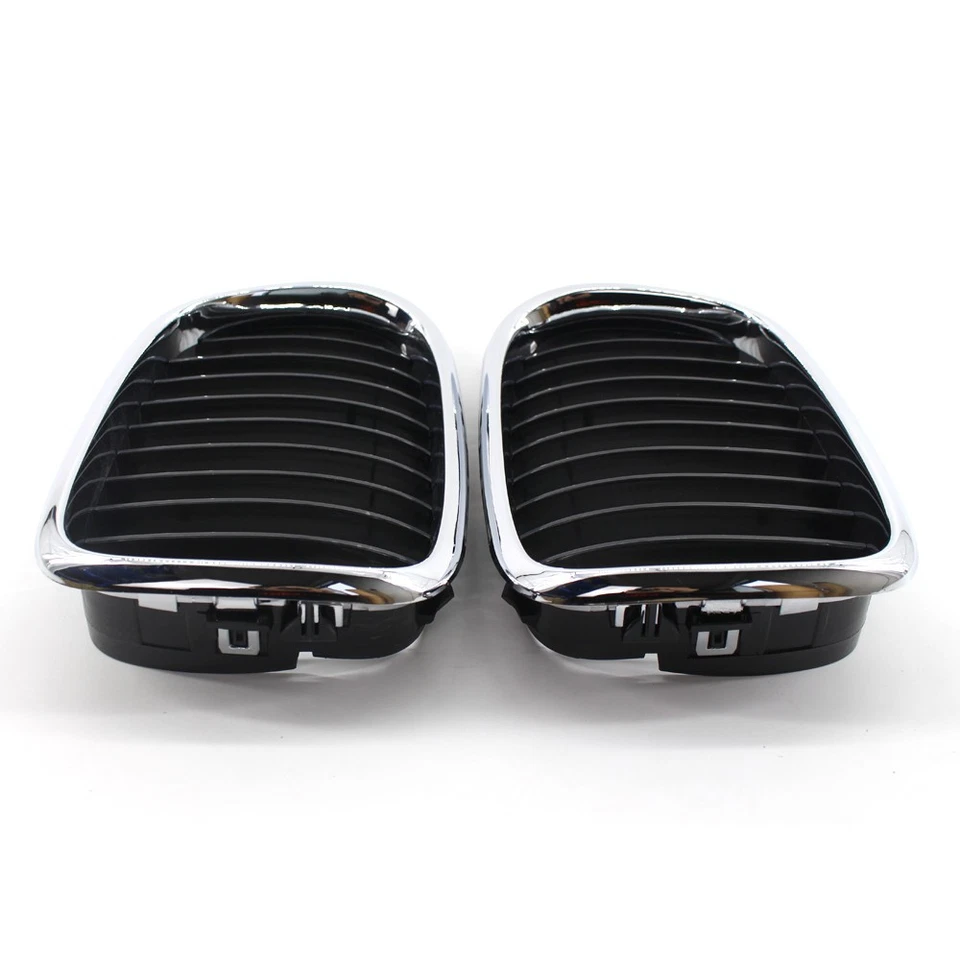 Parrilla de riñón semi cromada apta para BMW E39 serie 5 99-03 nueva Foto 4 de 4