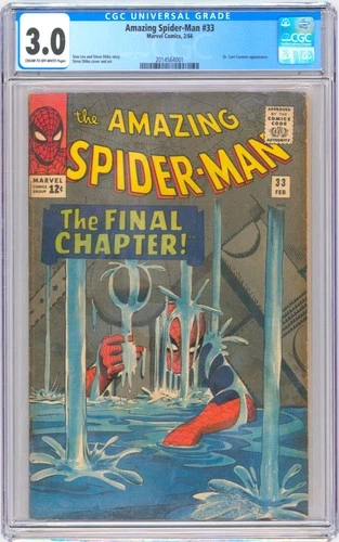 Amazing Spider-Man #33 CGC 3.0 Stan Lee, Steve Ditko, Marvel Comics 1966