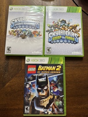 Xbox 360 Game Lot 3-Skylanders swap force-Skylanders Spyros adventure-Batman 2