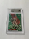 Jerry Rice 2020 Panini Green Mosaic  Signed Cut Sticker Beckett Slab Sf 49ers