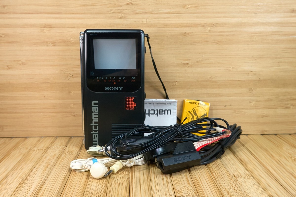 ツナマヨ様　SONY ノベルティ 壁掛け パブミラー 昭和レトロ Vintage Sony Watchman FD-240 Black And White TV, Made in