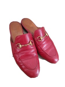 gucci red princetown mules