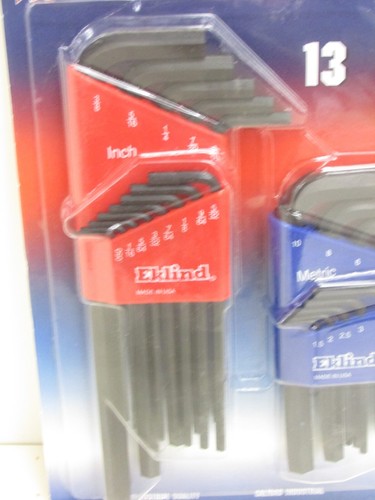 NEW! EKLIND TOOLS 22-pc. SAE & METRIC HEX-L KEY WRENCH SET, #10022, USA - Picture 3 of 4