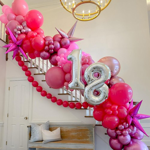 90pack Hot Pink Balloons Different Size 18/12/10/5 Inch Garland Arch Kit - Picture 7 of 8