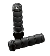 6344 KURYAKYN BLACK ISO HAND-GRIPS FIT 7/8 BARS FOR SPORTBIKES YAMA KAWA HON SUZ