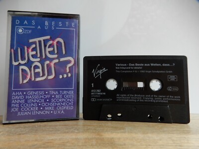 WETTEN DAß ? LENNON A-ha GENESIS COLLINS SCORPIONS MUSIK KASSETTE MC 1992 VIRGIN
