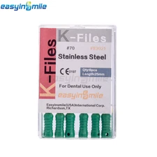 10x Dental Endo Hand K-Files Files Root Canal Stainless Steel 25mm 6/8/10/15-80