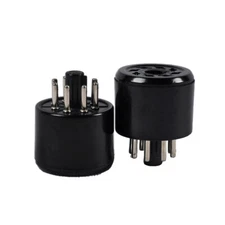 2 pcs 8Pin Octal Vacuum Bakelite Tube Saver Socket Testing 6L6 6V6 6SN7 Tube Amp