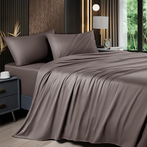 Queen 4 Piece Cooling Sheet Set Bamboo Rayon Blend Deep Pocket 16in Soft - Picture 64 of 67