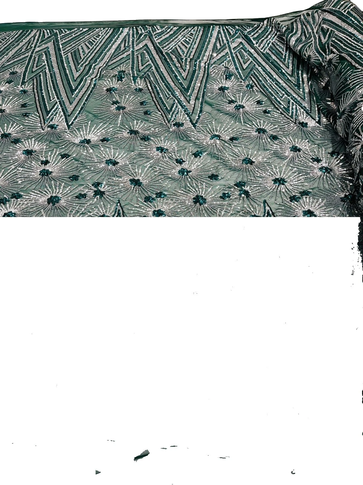 Tela geométrica de lentejuelas Multicolor