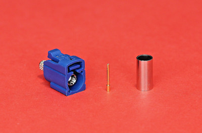 1 x Fakra GPS Buchse RG58 blau Code C Stecker G.P.S Telematik Navi ''NEU''