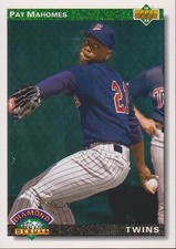 1992  Upper Deck Pat Mahomes Rookie Card Diamond Debuts #776 Twins Baseball