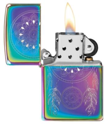 Zippo Windproof Spectrum Lighter With Engraved Dream Catcher