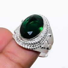 Chrome Diopside Gemstone 925 Sterling Silver Jewelry All Size Ring For Gift