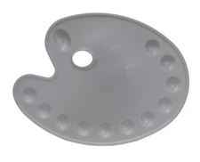 White Italian Style Artist Plastic Painters Palette