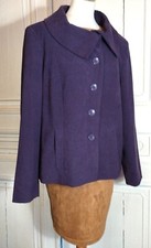 VESTE MANTEAU COURT PERRPY EFFET DAIM T UK18 OU T 46/48