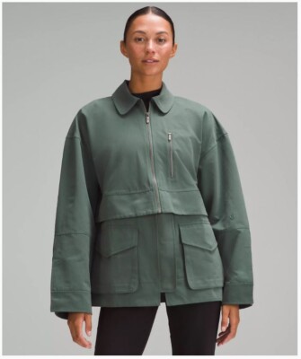 lululemonフルジップジャケット サイズ2 NWT Lululemon Ribbed Nulu Cropped Define Jacket Green Jasper SZ8