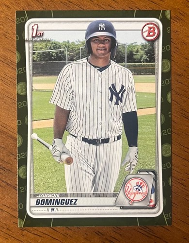 2020 1st Bowman Jasson Dominguez Camo #BP-8 Mint Condition Yankees HOT!!!