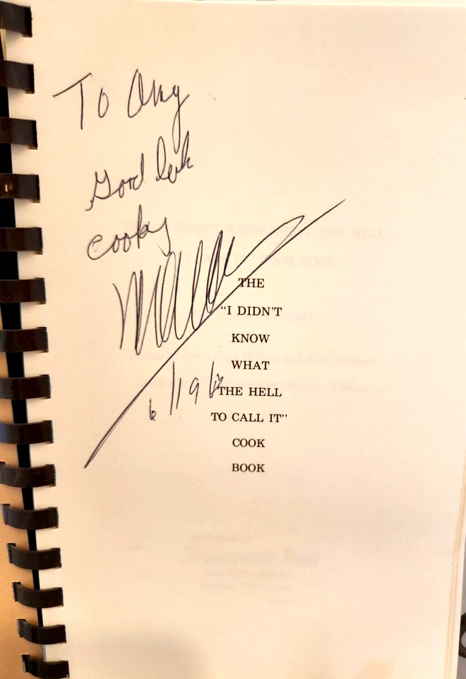 THE "I DIDN'T KNOW WHAT THE HELL TO CALL IT" COOK BOOK By Mike Cervino 1979 VGC - Image 3 of 4