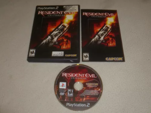 GAME PS2 PLAYSTATION 2 RESIDENT EVIL OUTBREAK COMPLETE W CASE & MANUAL CAPCOM