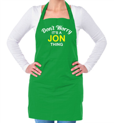 Don't Worry It's a JON Thing! Unisex Erwachsene Schürze Nachname Wunschname Familie