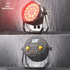 24x15W Waterproof RGBWA UV LED Par Stage Lighting DMX512 DJ Par Can Wash Light