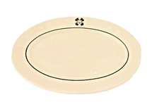 Plate Dinkler Hotel Syracuse China DH Logo Oval Serving Dish Made in USA Vintage