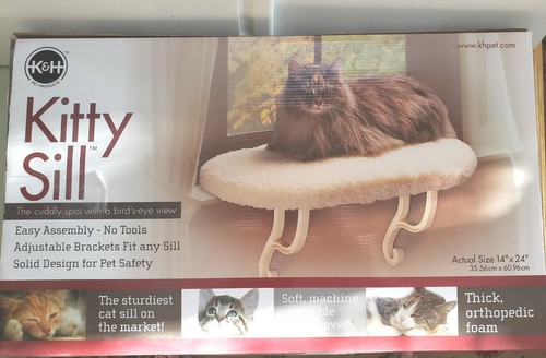 K&H Pet Products Kitty Sill Window Sill Cat Perch, Cat Window Perch 14 X 24" - Picture 2 of 12
