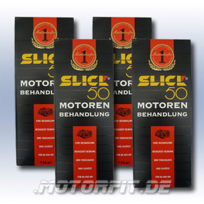 4 x SLICK50 750ml Motorbehandlung  DEUTSCH SLICK 50 Benzinmotoren Dieselmotoren