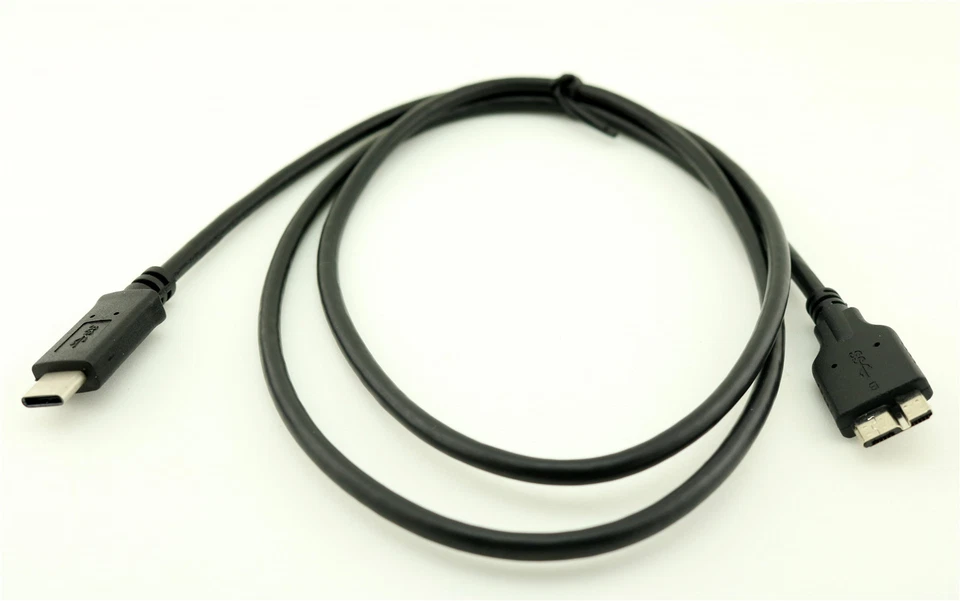 USB 3.1 Type C Male to Standard Type Mirco B USB 3.0 Male Data Power Cable 3ft - Image 2 of 4