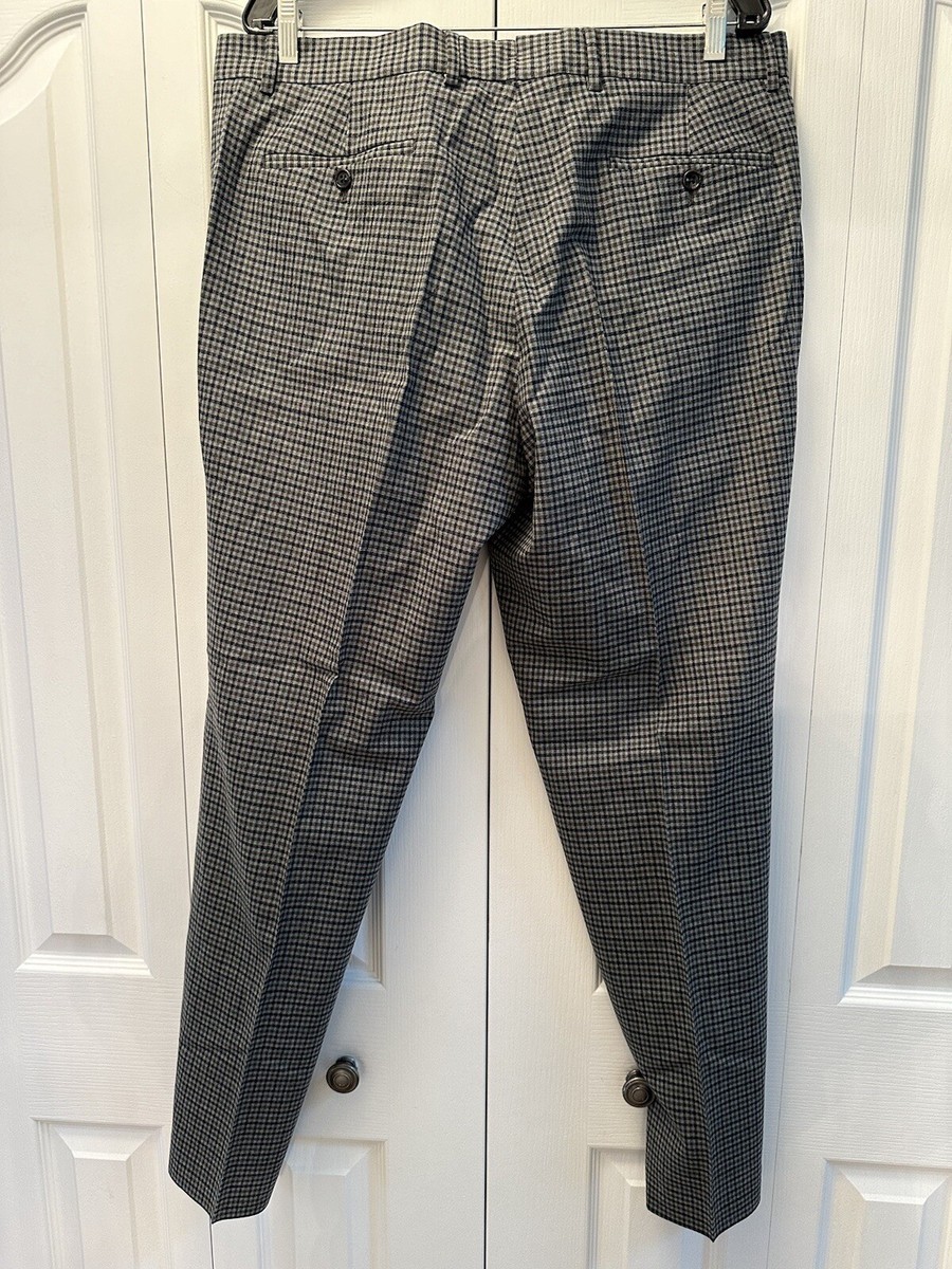 Todd Snyder Men's Pants Unconstructed Navy Gingham Suit Pant