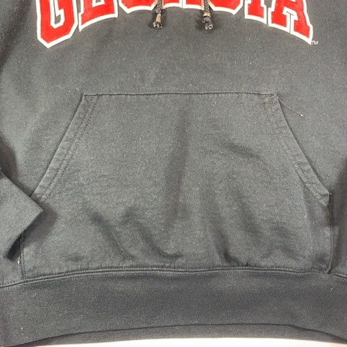 Georgia Bulldog Hoodie BLACK Champion Eco Fleece Sweatshirt Adult XS Youth Large - Picture 5 of 14