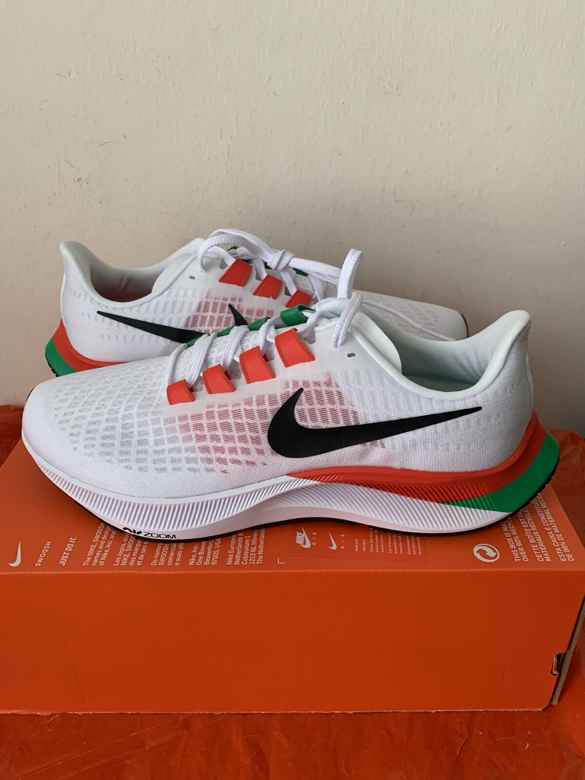 NEW Nike Air Zoom Pegasus 37 EK Eliud Kipchoge Kenya DD9478-100 Mens Size  12 - Shopping.com