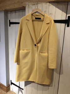 yellow wool coat zara