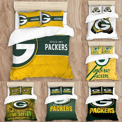 Green Bay Packers 3PCS Bedding Set Pillowcases Duvet Cover ...