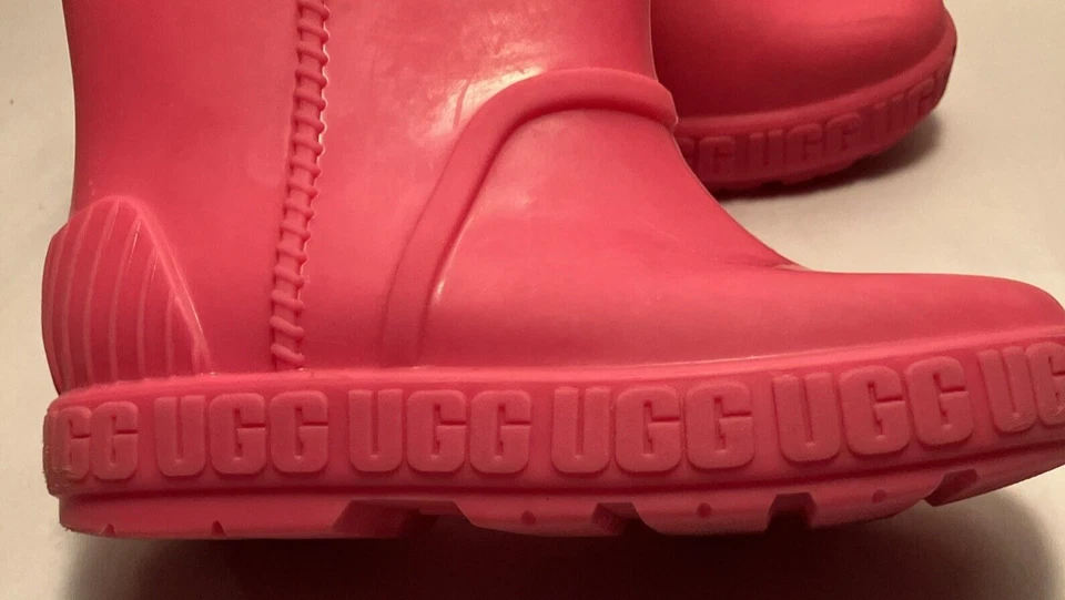 Botines de lluvia de plástico UGG Classic Diva para niñas pequeñas talla 9 rosa con cojín Foto 2 de 4