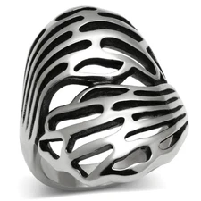 Women's Ring, Stainless Steel, Statement, Abstract Design, Bold Ring