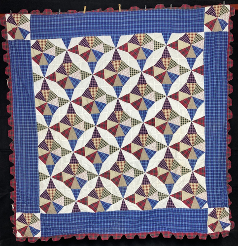 Vintage Handmade Beautiful Pinwheel Block Multicolor Patchwork Quilt ...