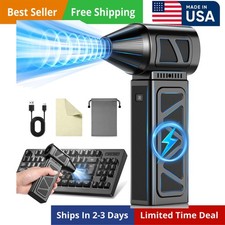 Compressed Air Duster, 360000RPM Powerful Electric Air Duster with Brushless ...