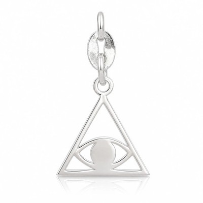 Sterling Silber poliert Evil Eye Charm