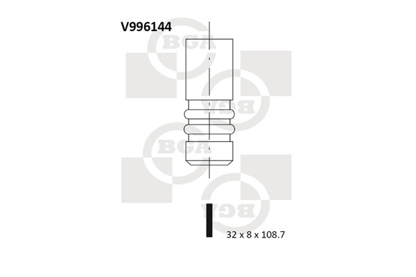 BGA V996144 Exhaust Valve for FORD