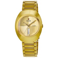 New Rado DiaStar Original Automatic Yellow Gold Tone Men's Watch R12161253