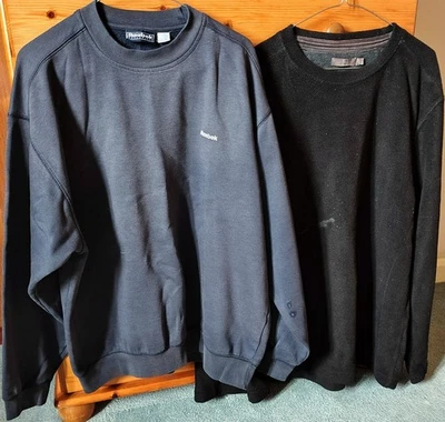 Top x2 Men’s M Long Sleeve Sweatshirt + Fleece Bundle Pack Warm Ideal Workwear - image 1 of 4