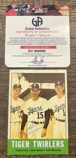 1963 Topps Don Mossi - Tiger Twirlers 218 Global Authentics Authentic Auto Coa
