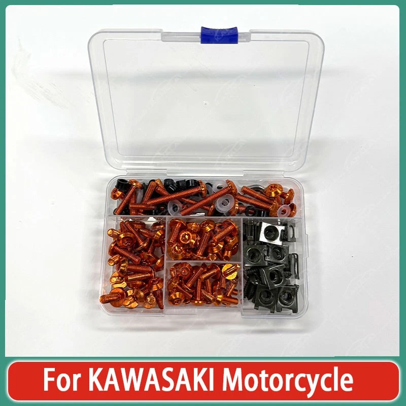 177PCS For KAWASAKI Motorcycle Accessories Fairing Bolts Kit Bodywork Screws — 第 3/4 张图片