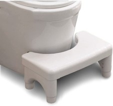 Adjustable Height Potty Step Stool for Adults, Non-Slip Bathroom Squat Aid, R...