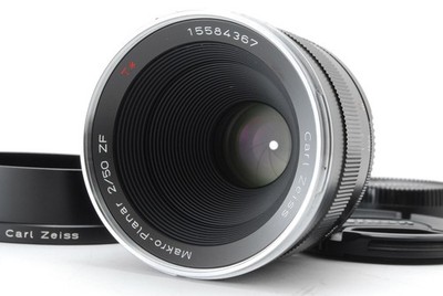 *MINT* Carl Zeiss Makro Planar 50mm F/2 T* ZF AI-S Lens & Hood Set For Nikon F
